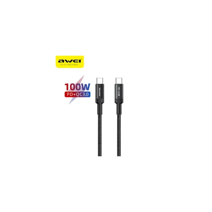 Awei CL117t USB-C to USB-C Cable - 100W PD 1m — image 1