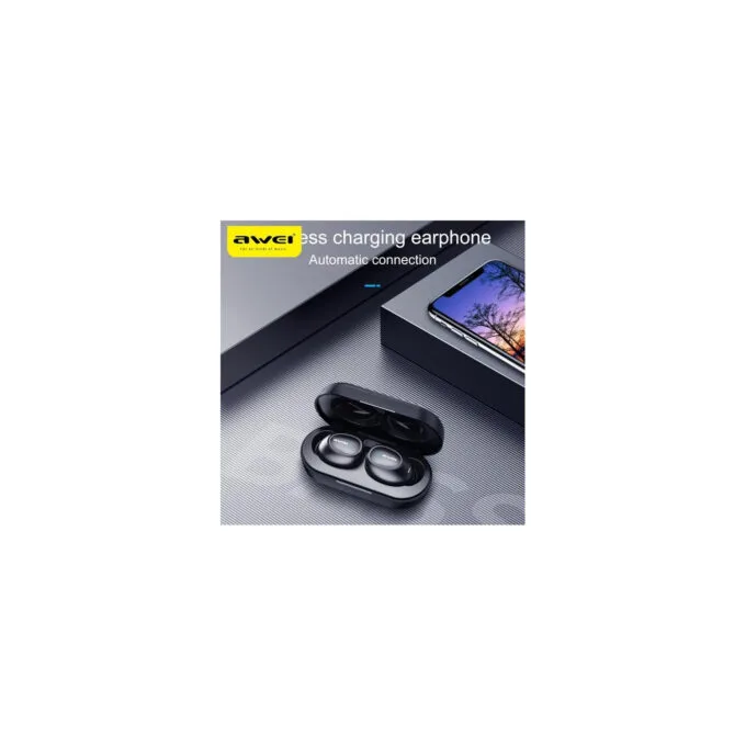 Awei T16 TWS Bluetooth Earbuds - Bluetooth 5.0, IPX4, 2×40mAh Buds & 300mAh Charging Case — image 5