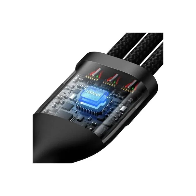 Baseus Cable - 3in1 USB-C Micro Light Flash Series - USB-C 1.5m Black — image 4