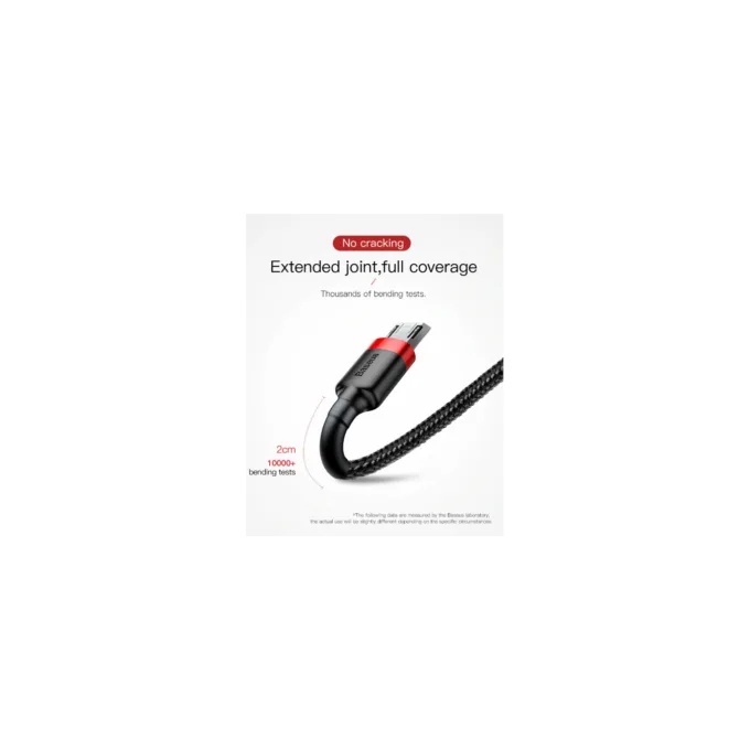 Baseus Cafule Braided MicroUSB Cable - 1.5A 2.0m Red — image 4