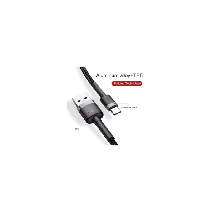Baseus Cafule Braided Type-C Cable - 3.0A 0.5m Grey — image 9