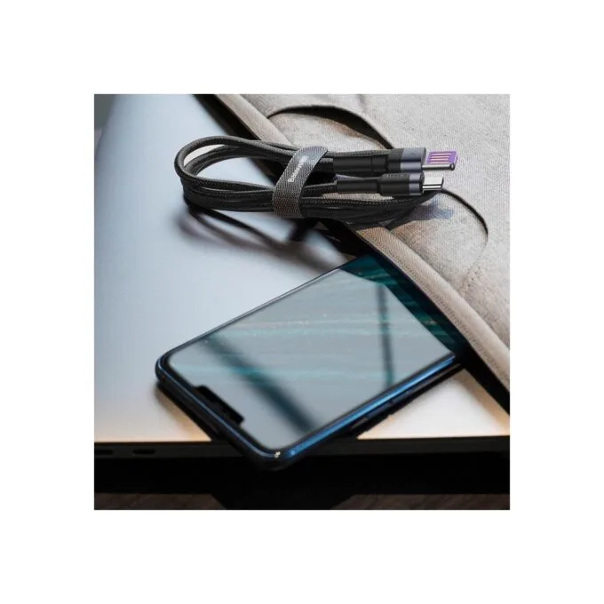 Baseus Cafule HW Type-C Cable - 5A 1m Grey-Black — image 4