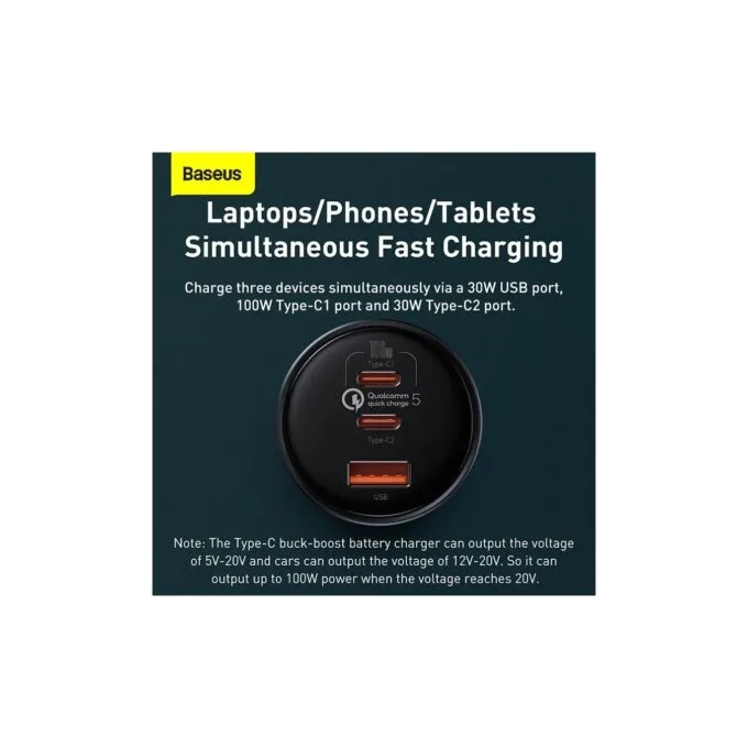 Baseus Car Charger - 160W Qualcomm Quick Charge 5 — image 3