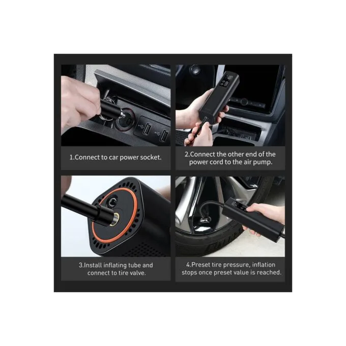 Baseus Car Inflator Pump - Wired SUPER MINI — image 6