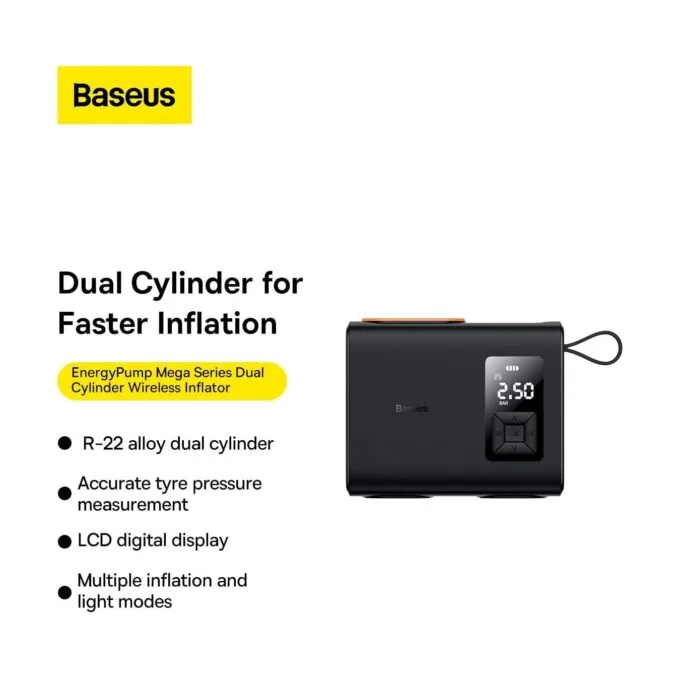 Baseus Car Inflator Pump - Wireless MEGA ENERGY — image 7