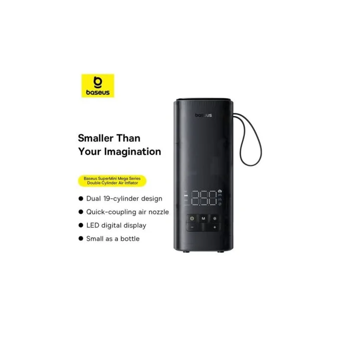 Baseus Car Inflator Pump - Wireless SUPER MINI MEGA Double Cylinder — image 3