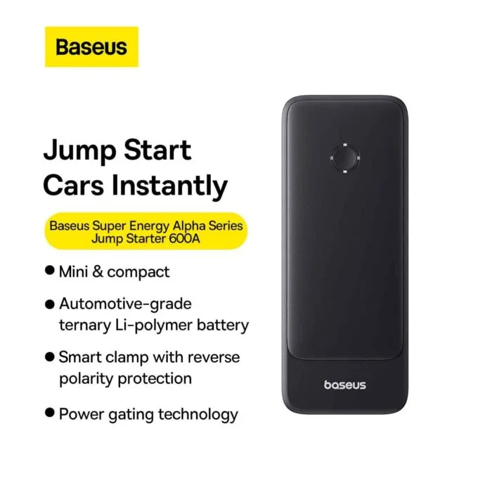 Baseus Car Jump Start Booster & Powerbank - ALPHA Black - 6000mAh - 600A — image 2