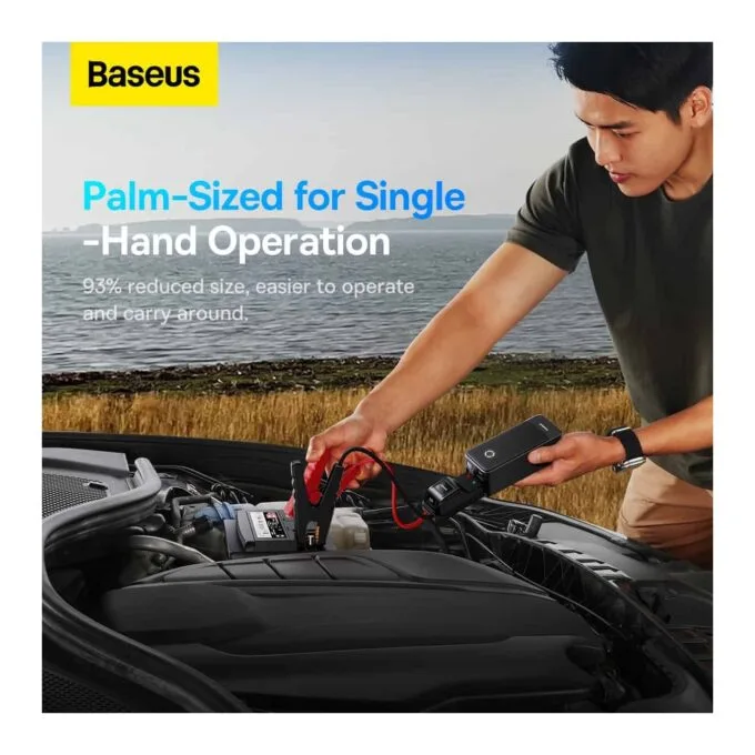 Baseus Car Jump Start Booster & Powerbank - ALPHA Black - 6000mAh - 600A — image 3