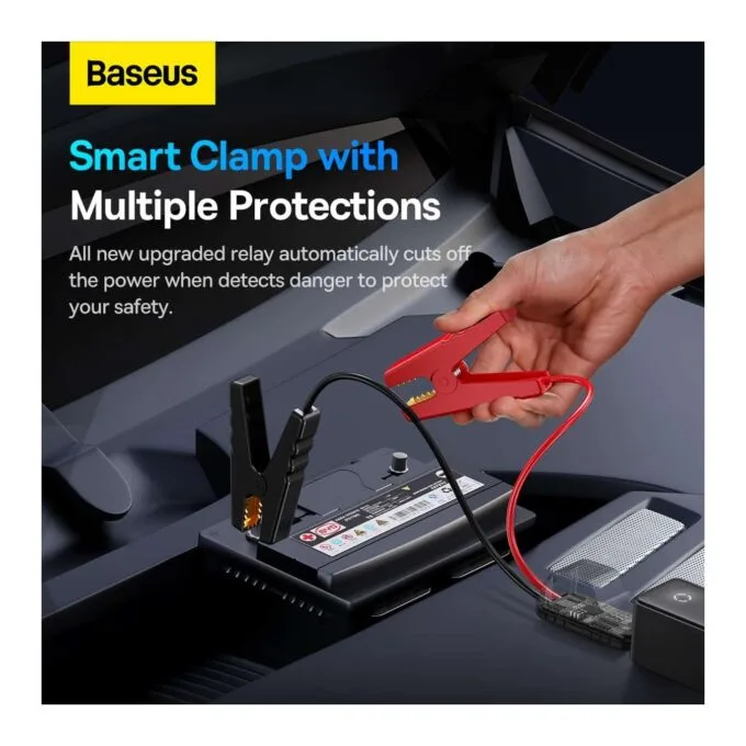 Baseus Car Jump Start Booster & Powerbank - ALPHA Black - 6000mAh - 600A — image 6