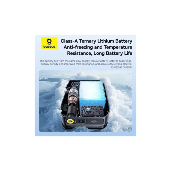 Baseus Car Jump Start Booster & Powerbank + Inflator - 12650mAh 1200A SUPER ENERGY — image 5