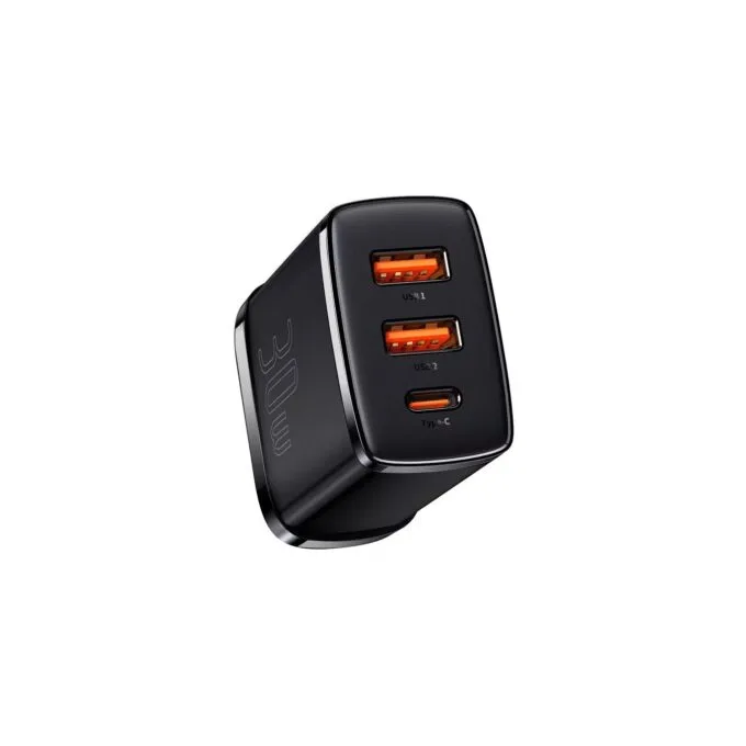 Baseus Charger Wall - 30W USB-C 2xUSB-A UK Black — image 2