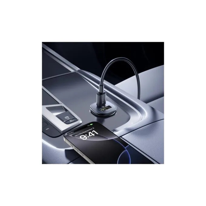 Baseus GoTrip Car Charger - DP1 - 30W U+C Cosmic Black — image 6