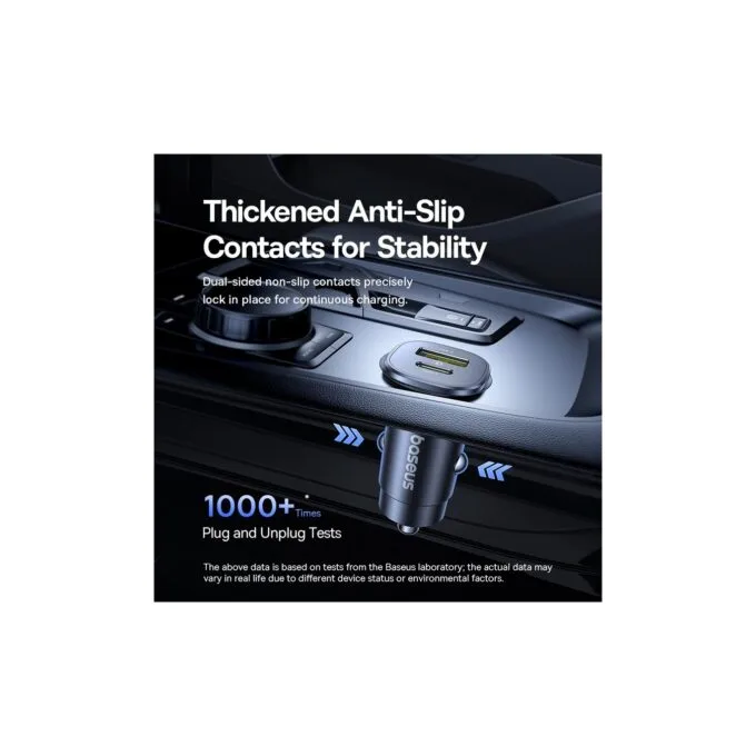 Baseus GoTrip Car Charger - DP1 - 30W U+C Cosmic Black — image 7