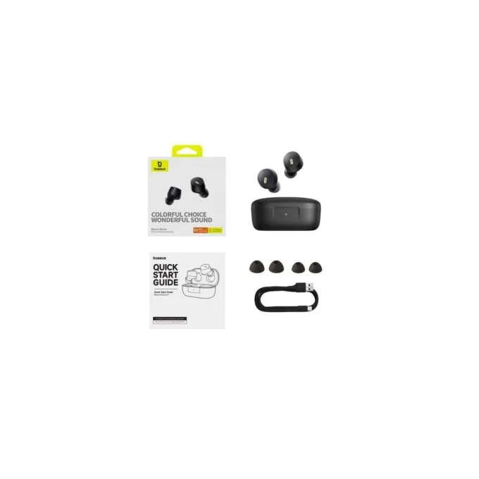 Baseus Headphones In Ear Beans TWS Bowie - E18 - Black — image 8
