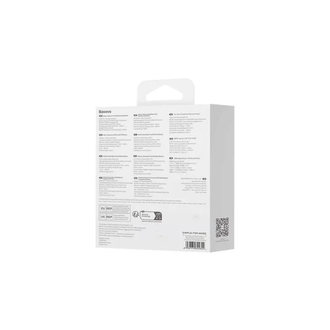 Baseus Headphones In Ear TWS ANC White - MZ10 - In Ear, TWS, ANC, White — image 16