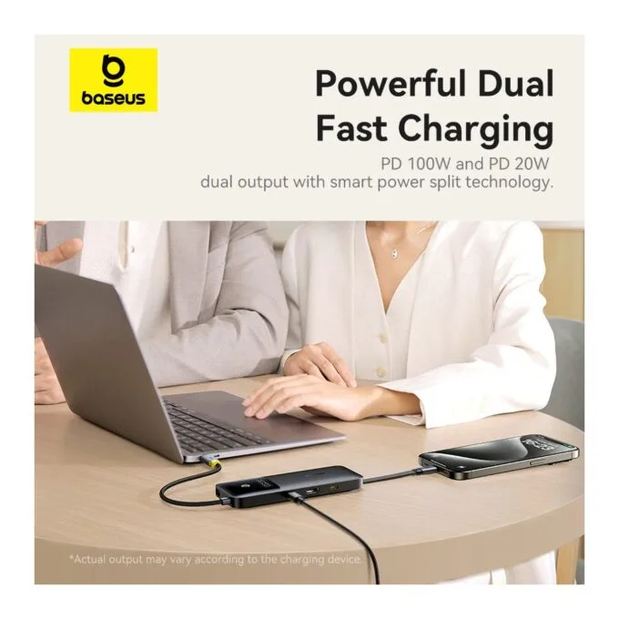 Baseus NOMOS BS-OH168 6-in-1 USB-C Hub 4K@60Hz HDMI PD100W — image 4
