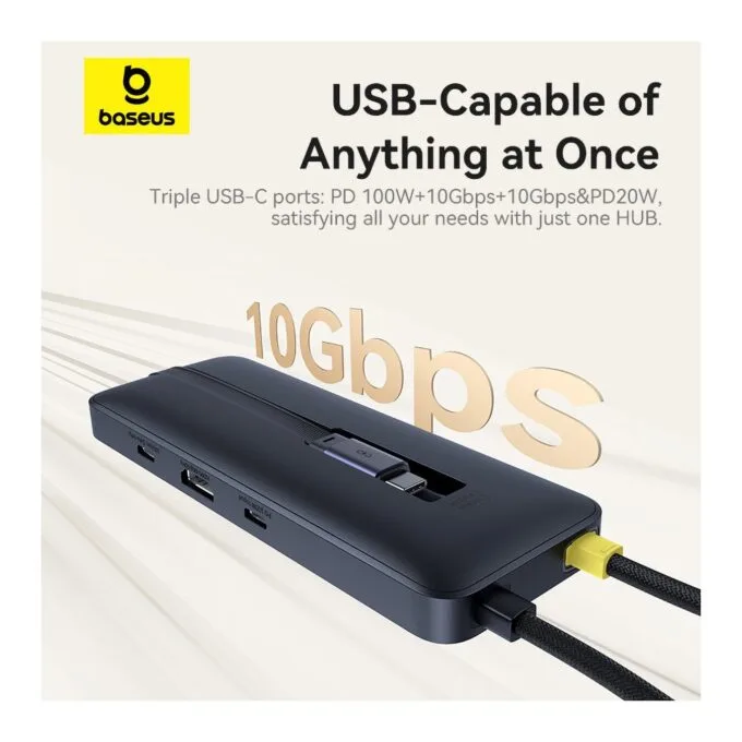 Baseus NOMOS BS-OH168 6-in-1 USB-C Hub 4K@60Hz HDMI PD100W — image 7