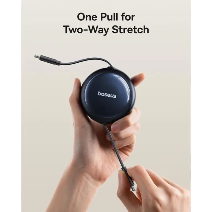 Baseus Nomos Retractable USB-C to USB-C Cable 100W 1.5m OF-Nomos-RCB — image 2