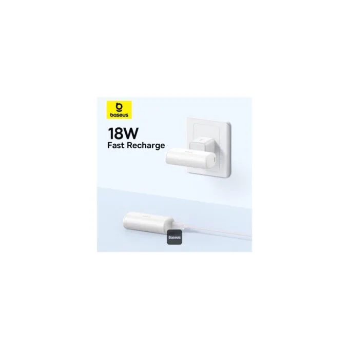 Baseus Powerbank 20W 5000mAh Plug-In Lightning White - 20W, 5000mAh, Plug-In Lightning, White — image 6