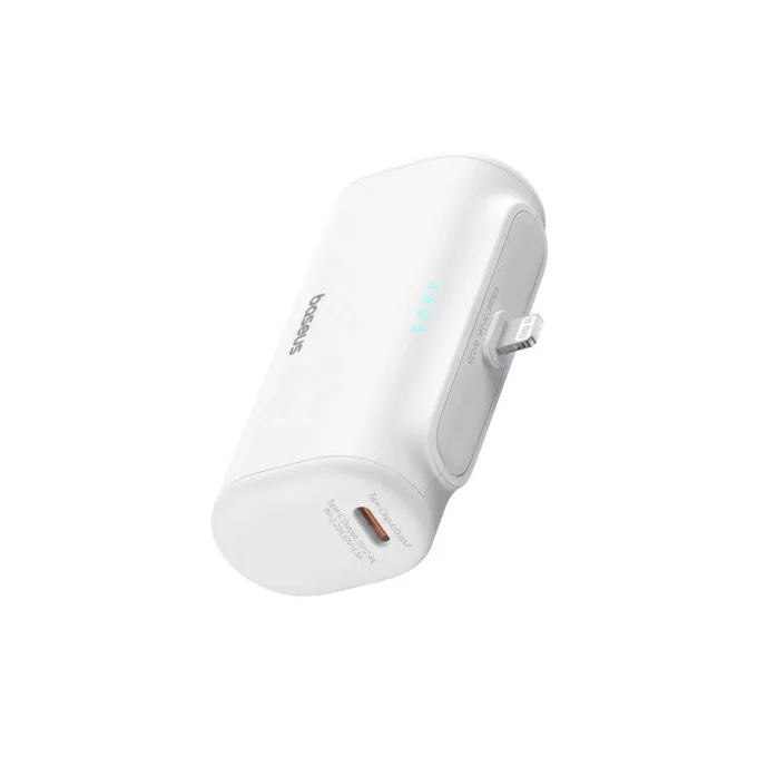 Baseus Powerbank 20W 5000mAh Plug-In Lightning White - 20W, 5000mAh, Plug-In Lightning, White — image 1