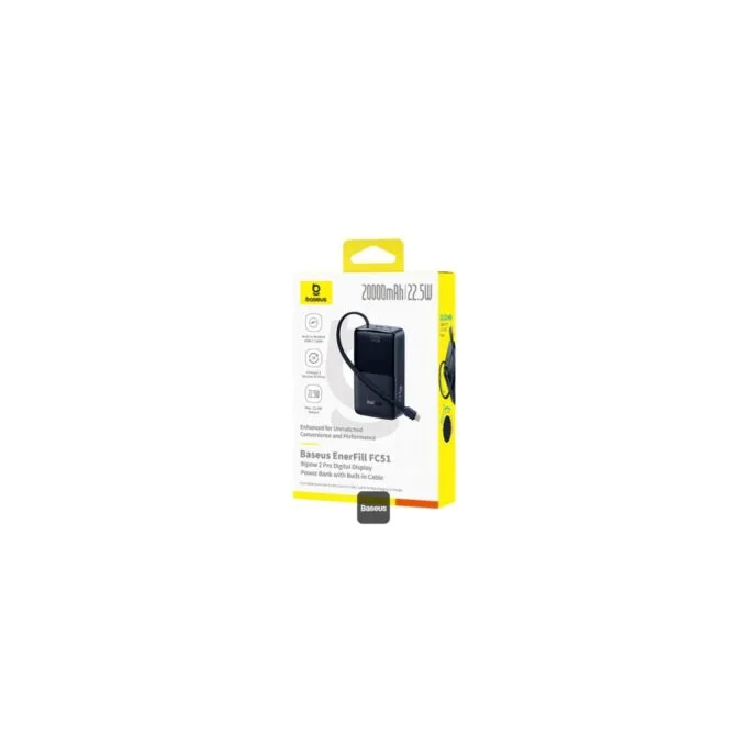 Baseus Powerbank 22.5W 20000mAh + Display - FC51 - EnerFill Bipow2 Pro Black — image 7