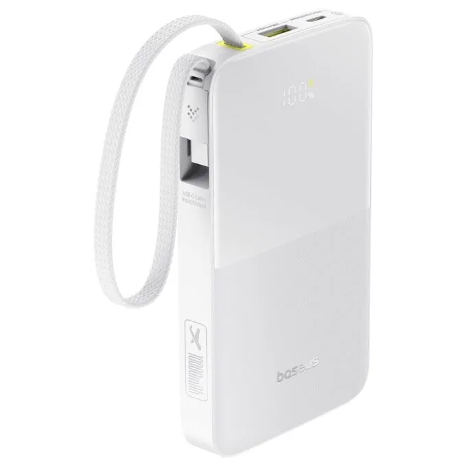 Baseus Powerbank - FC51 - 22.5W 10000mAh + Display EnerFill Bipow2 Pro White — image 1