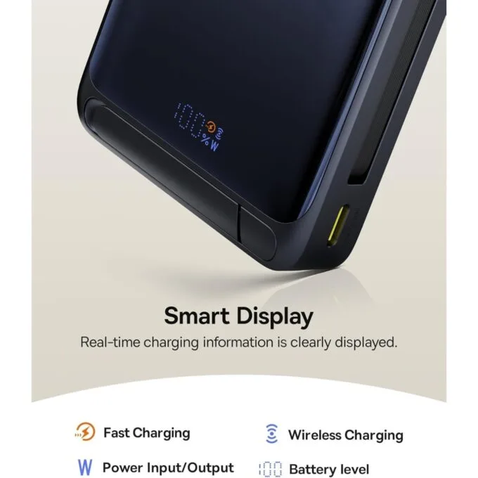 Baseus Powerbank - Wireless 45W 10000mAh NOMOS Qi2-Stand Black — image 2