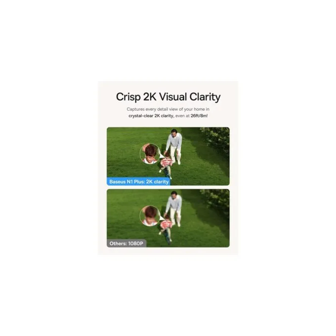 Baseus Security Outdoor Camera - N1 Plus - 2K Full Color White(Add On) — image 2