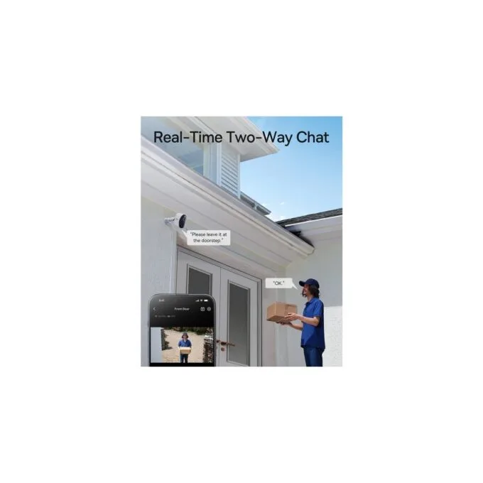 Baseus Security Outdoor Camera - N1 Plus - 2K Full Color White(Add On) — image 6