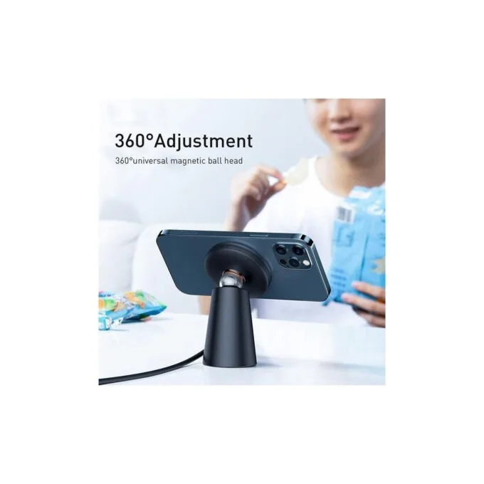Baseus Simple Magnetic Stand Wireless Charger - Black — image 3