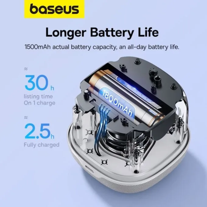 Baseus Speaker Wireless - AeQur V2 - Moon White — image 5