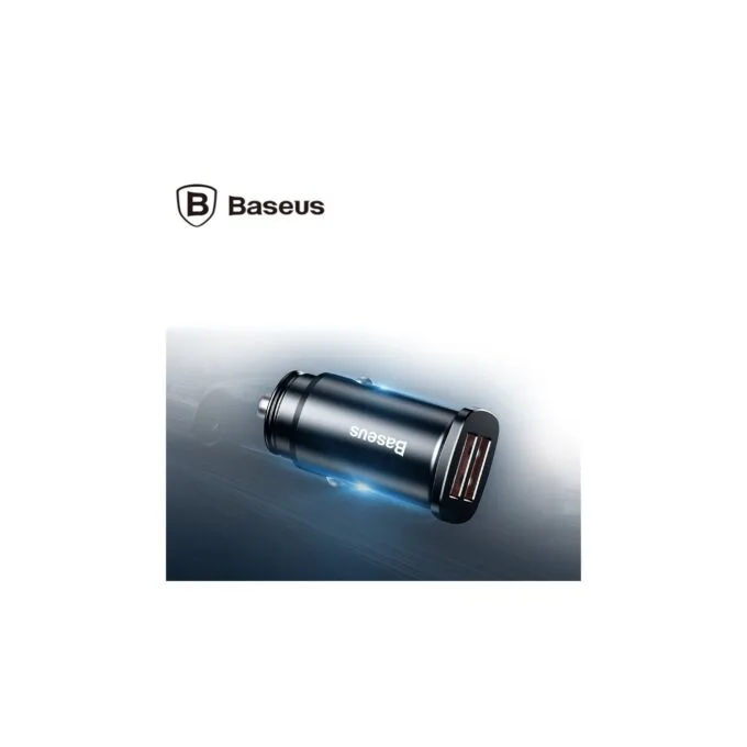 Baseus Sq Metal Dual QC3.0 30W Car Charger - CCALL-DS01 - Sq Metal Dual QC3.0 30W Car Charger — image 3