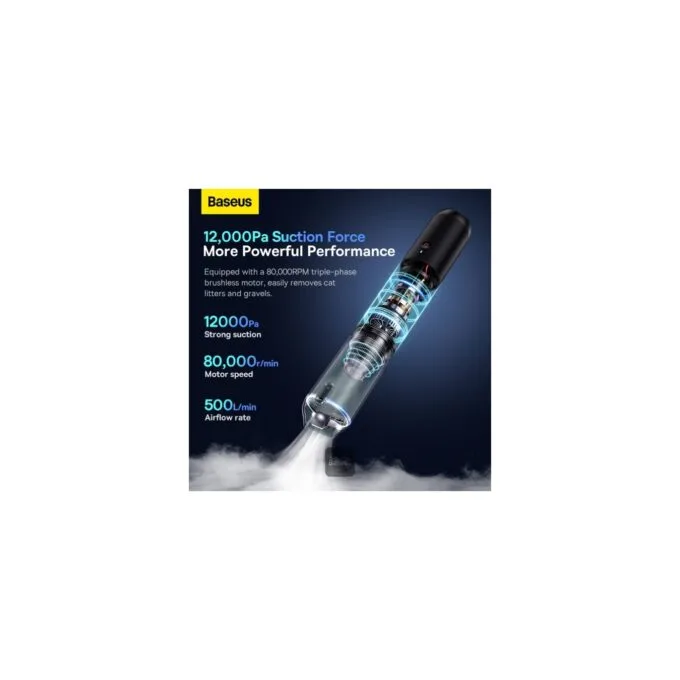 Baseus VA Vacuum Cleaner Car - A3lite - Black — image 4