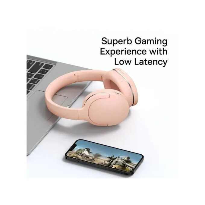Baseus Wireless Headphones Over Ear Encok - D02 Pro v2 - Pink — image 2