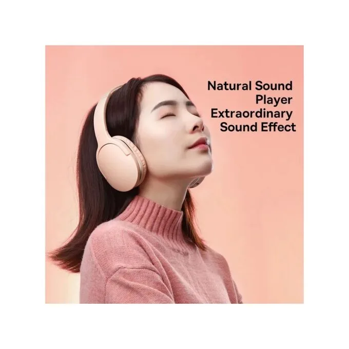 Baseus Wireless Headphones Over Ear Encok - D02 Pro v2 - Pink — image 5