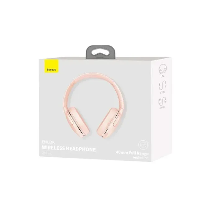 Baseus Wireless Headphones Over Ear Encok - D02 Pro v2 - Pink — image 6