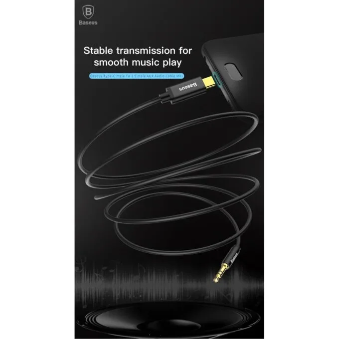 Baseus Yiven Type-C Male to 3.5 Male Audio Cable - 1.2m — image 2