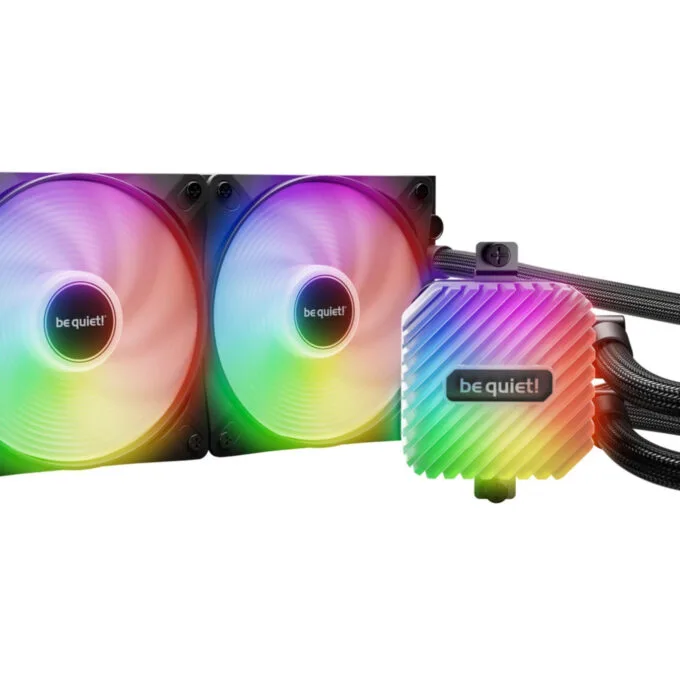 be quiet! Light Loop 240mm AIO Liquid CPU Cooler - BW020 - Black, ARGB, 2x120mm PWM Fans — image 1