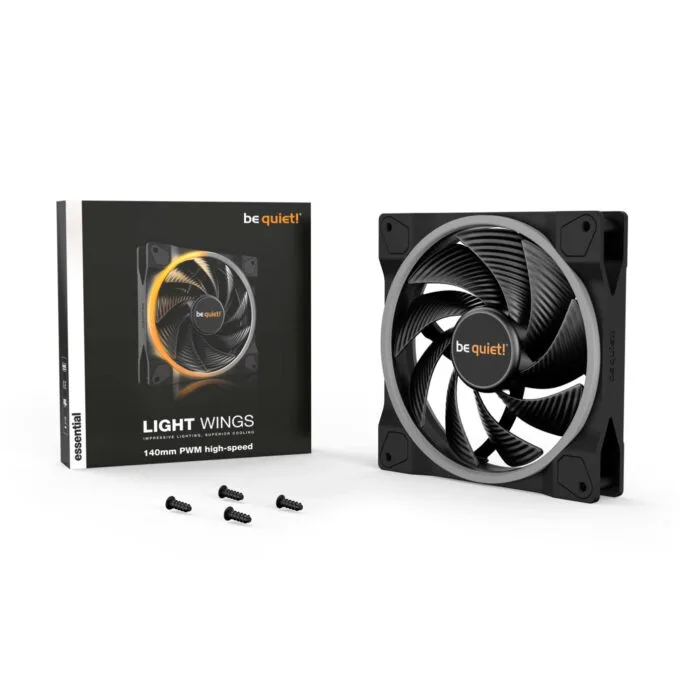 Be Quiet Light Wings 140mm PWM High-Speed Case Fan - Black, ARGB, 2200 RPM — image 5