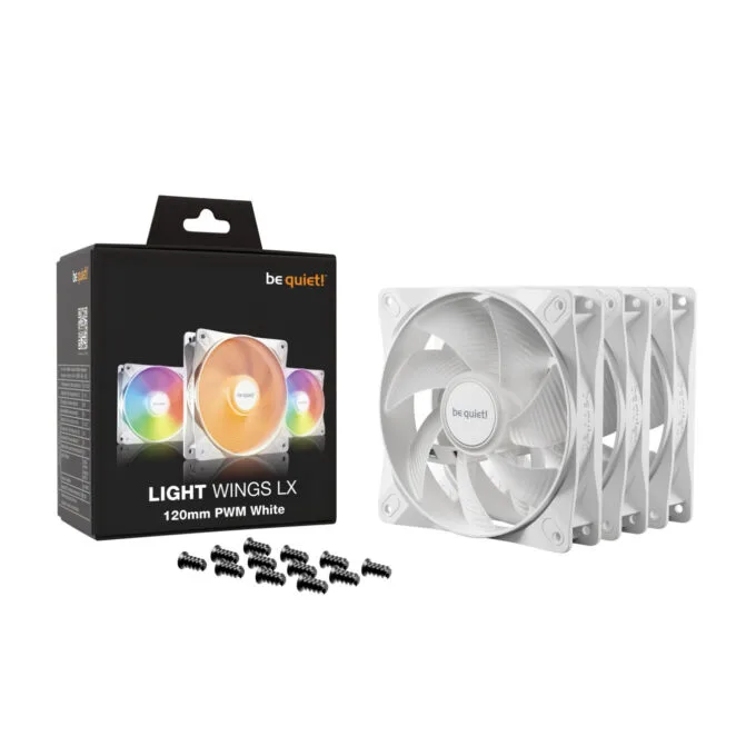 be quiet! Light Wings LX - 120mm PWM Case Fans (3-Pack) - White, ARGB, 1600 RPM — image 5