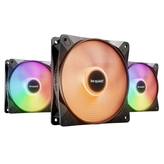 Be Quiet Light Wings LX 120mm PWM High-Speed Case Fans (3-Pack) - Black, ARGB — image 1
