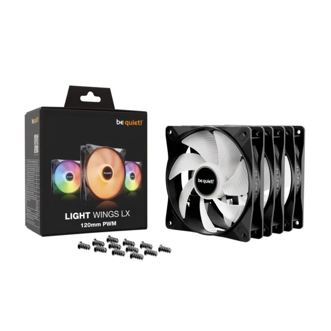Be Quiet Light Wings LX 120mm PWM - Triple Pack - Black, ARGB, 1600 RPM — image 5