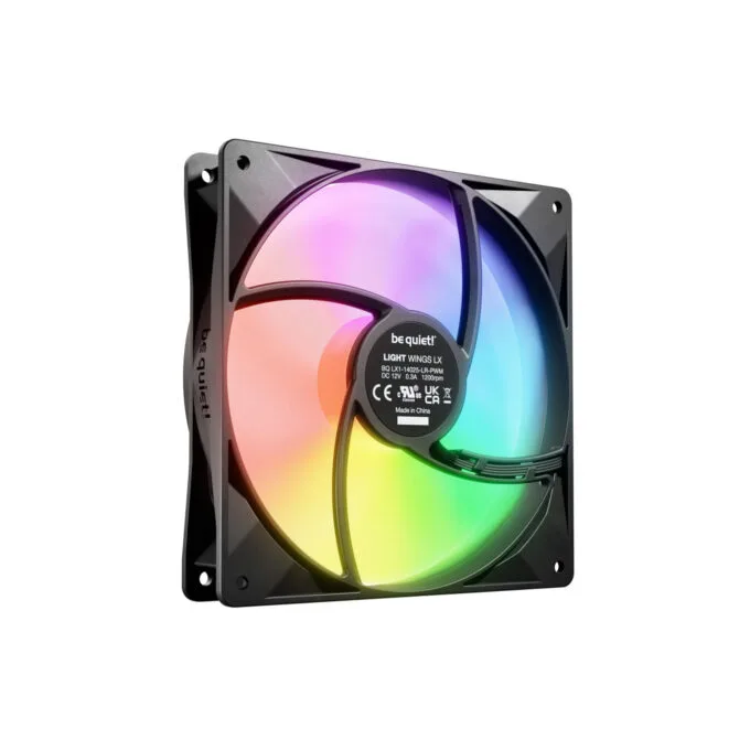 be quiet! Light Wings LX 140mm PWM Case Fan - Black, ARGB, 4-pin PWM — image 4