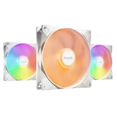 Be Quiet Light Wings LX 140mm PWM Case Fans - 3-Pack, White, ARGB, 4-pin PWM