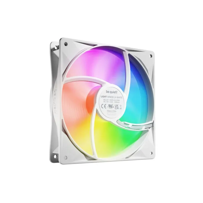 Be Quiet Light Wings LX 140mm PWM Case Fans - 3-Pack, White, ARGB, 4-pin PWM — image 4