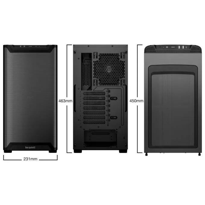 be quiet! Pure Base 501 Airflow Mid Tower ATX Case Black USB-C+2xUSB-A 2x140mm — image 2