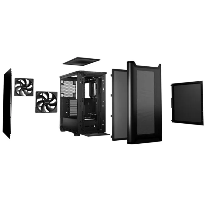 be quiet! Pure Base 501 Airflow Mid Tower ATX Case Black USB-C+2xUSB-A 2x140mm — image 4