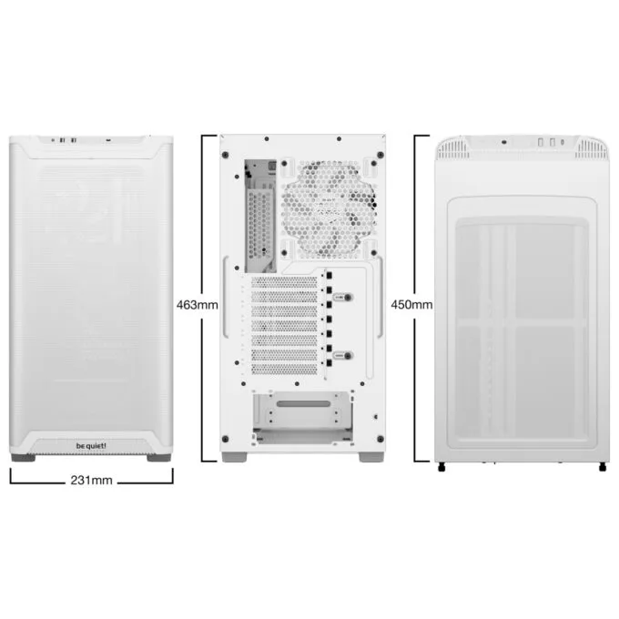 be quiet! Pure Base 501 Airflow Mid-Tower PC Case White — image 2