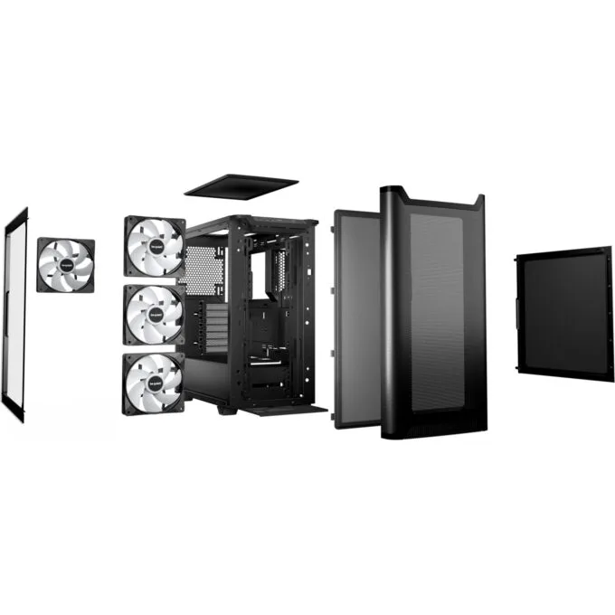 be quiet! Pure Base 501 DX Mid Tower PC Case - Black ATX/mATX/Mini-ITX USB-C 3x140mm — image 3