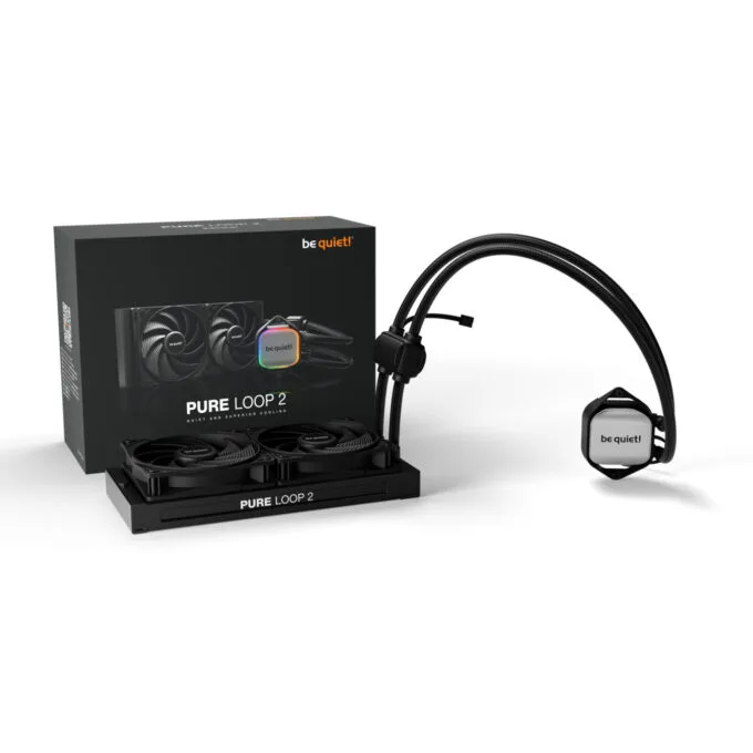 Be Quiet Pure Loop 2 240mm - BW017 - Black, Dual 120mm ARGB Fans, PWM Pump — image 2